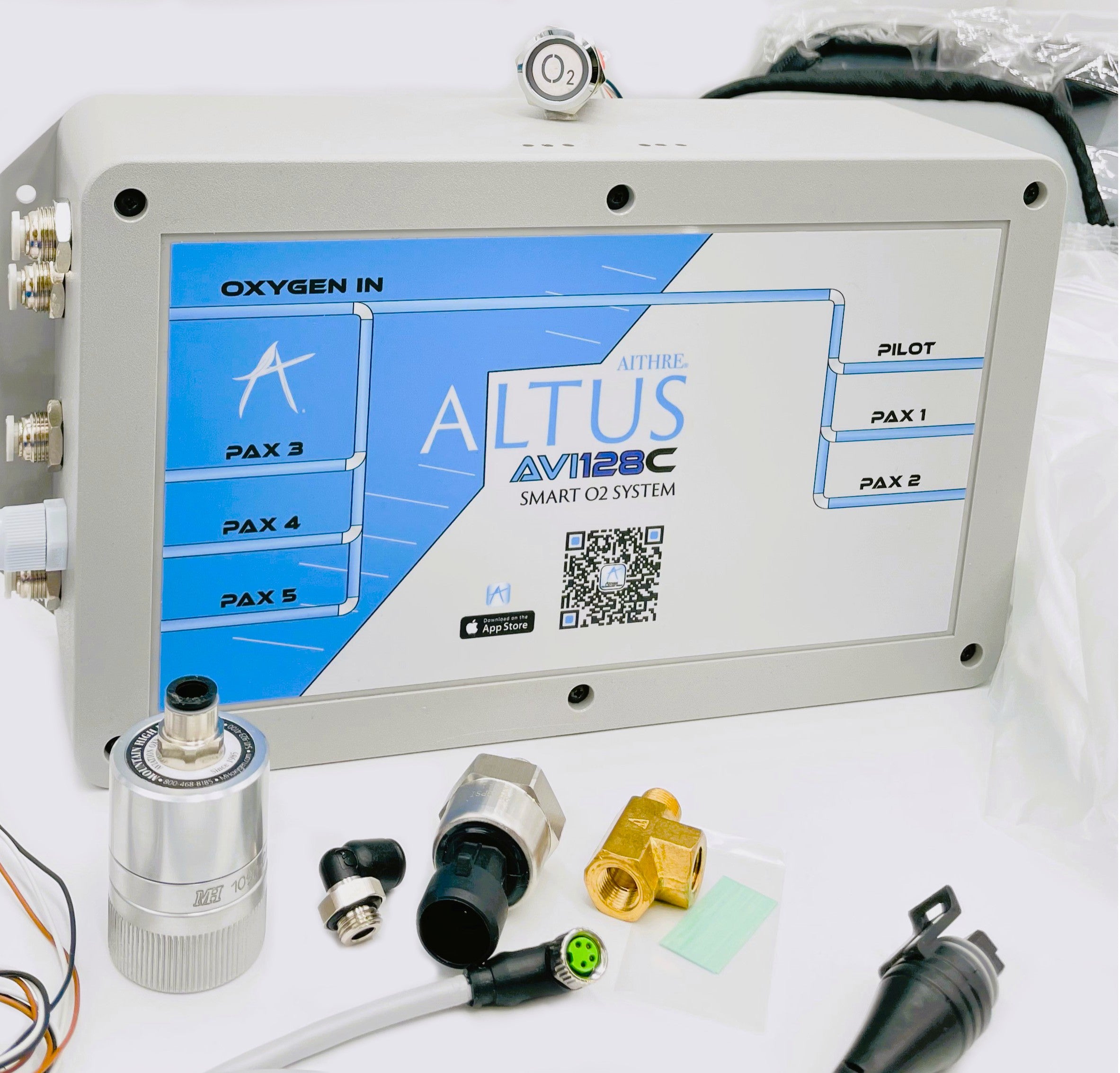 AVI128C 6-Place Oxygen System for Certified Aircraft