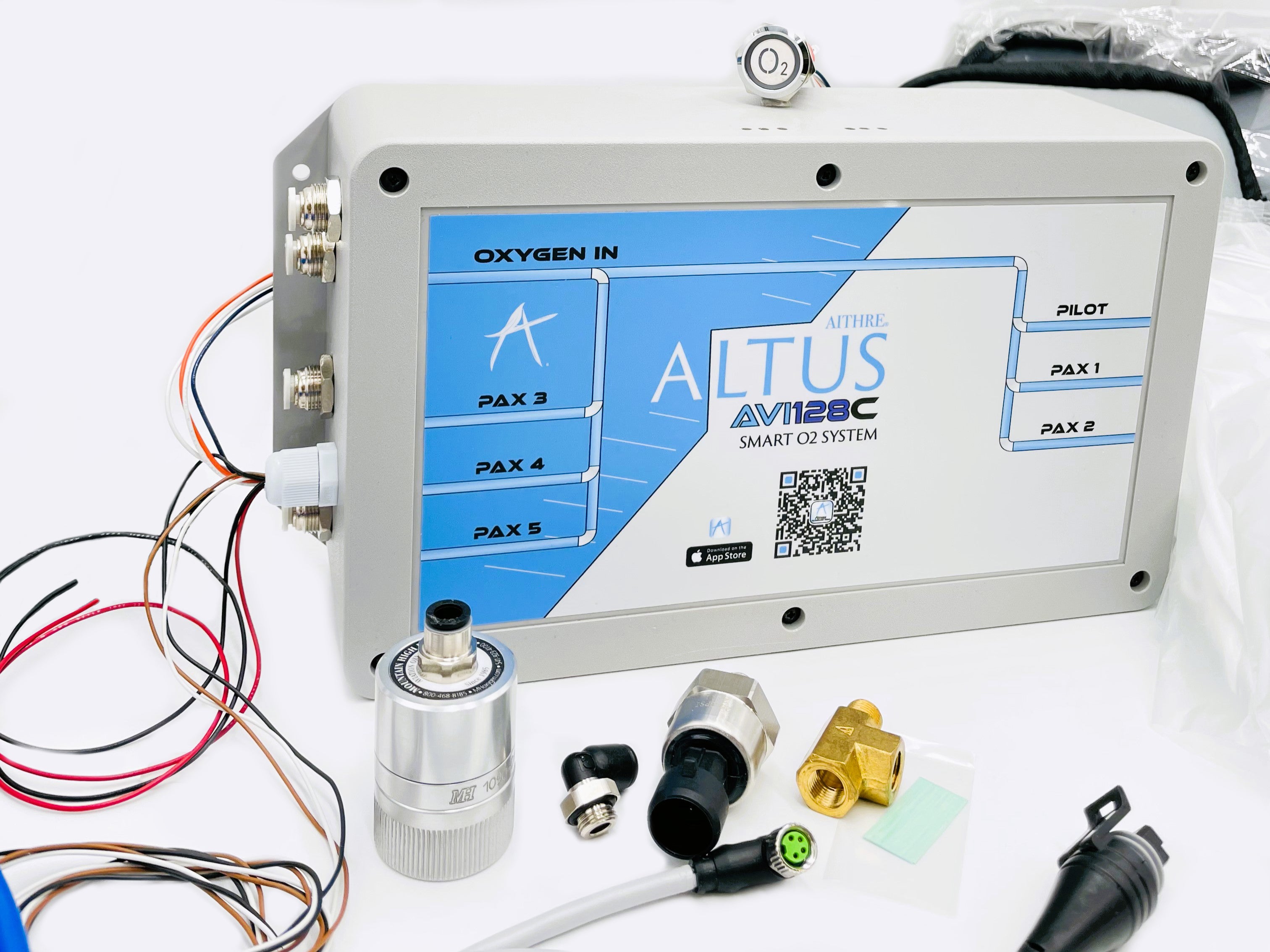 AVI128C 6-Place Oxygen System for Certified Aircraft