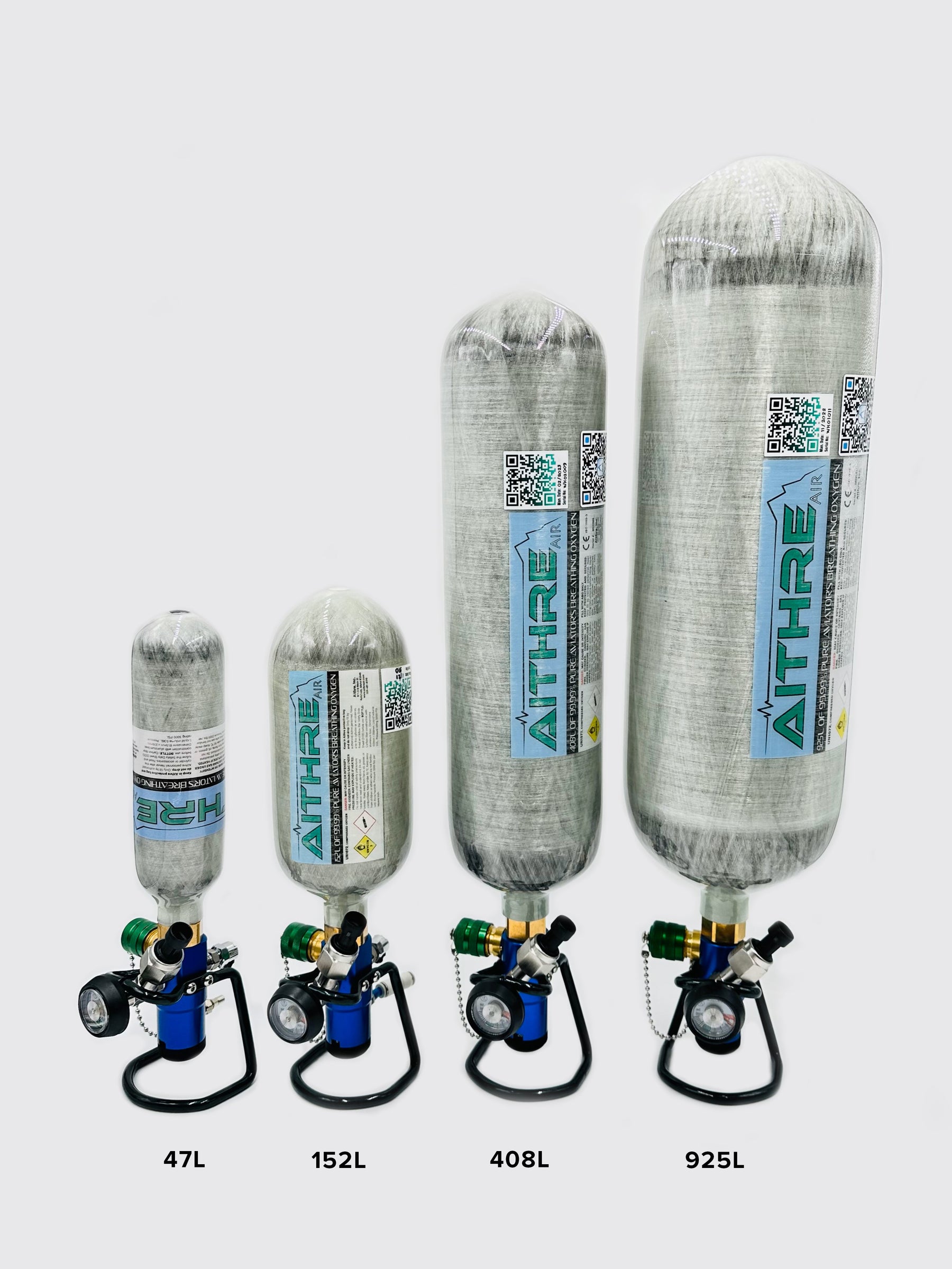 AVI8 2-Place Smart O2 Valve with 408L Bottle and Altus Meso