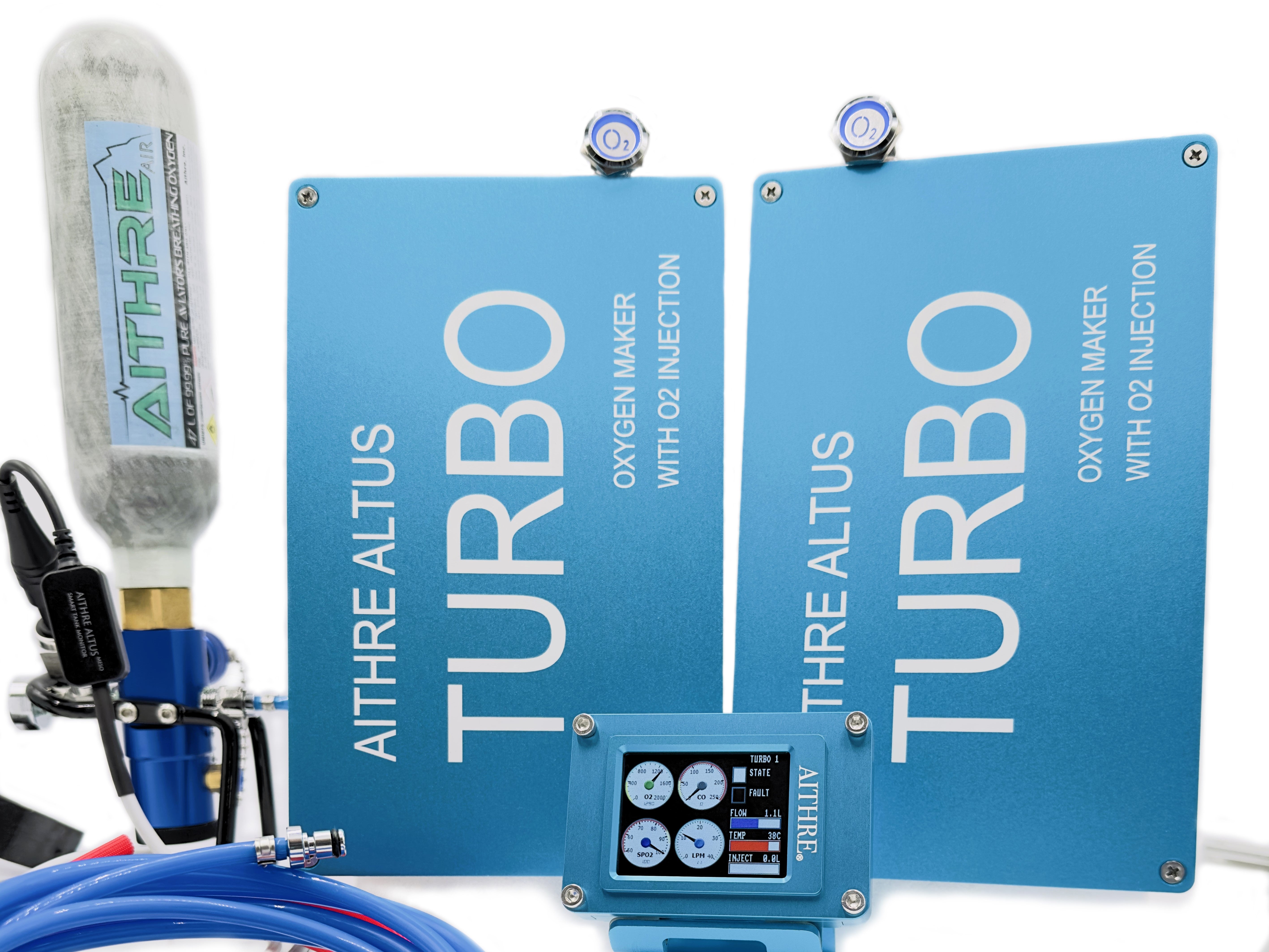 Aithre Twin Turbo Oxygen Maker Installed - O2 Injection (O2i) - 4-Place