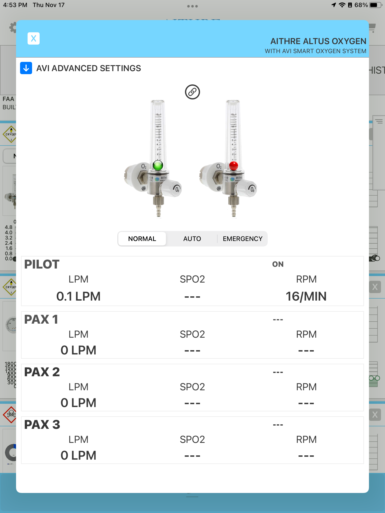 AVI128C 6-Place Oxygen System for Certified Aircraft