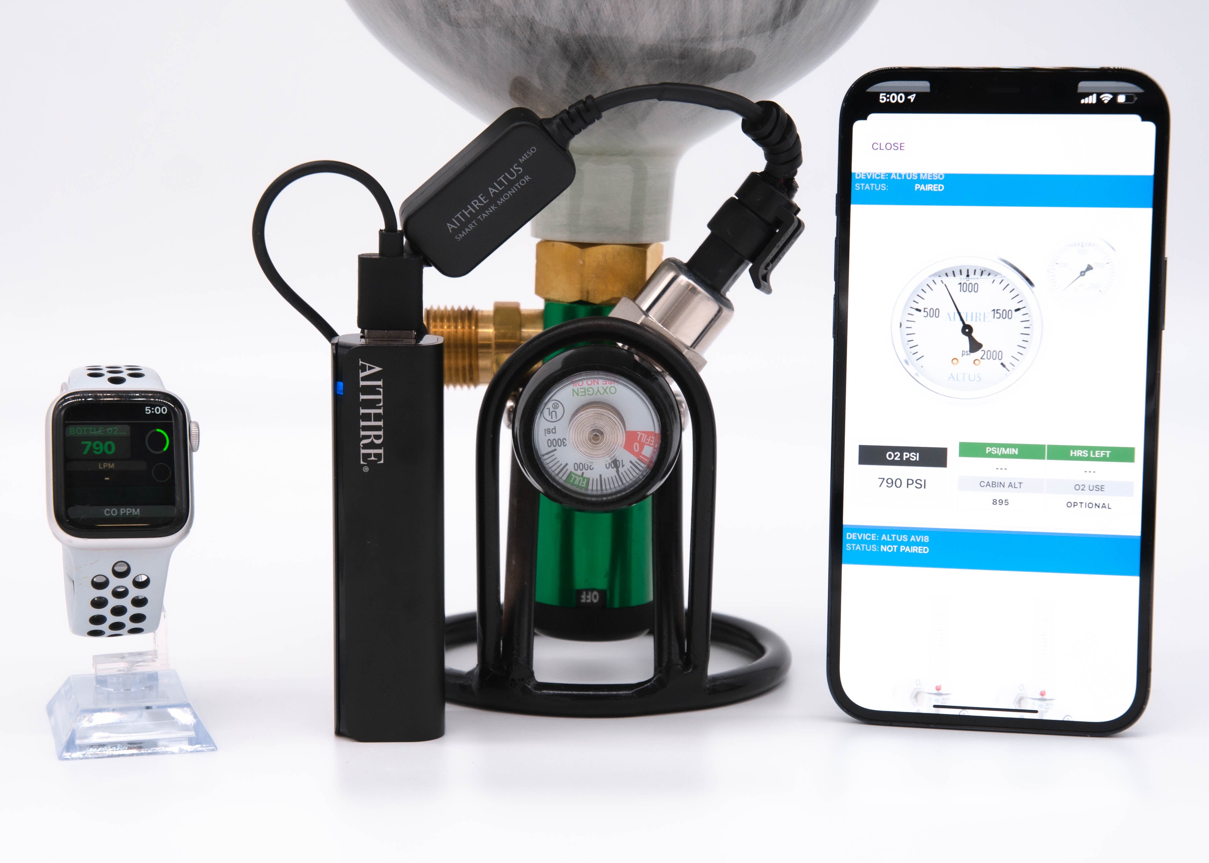 can you vape around oxygen tanks Altus Meso Portable Oxygen Tank Pressure Monitor - With iOS App