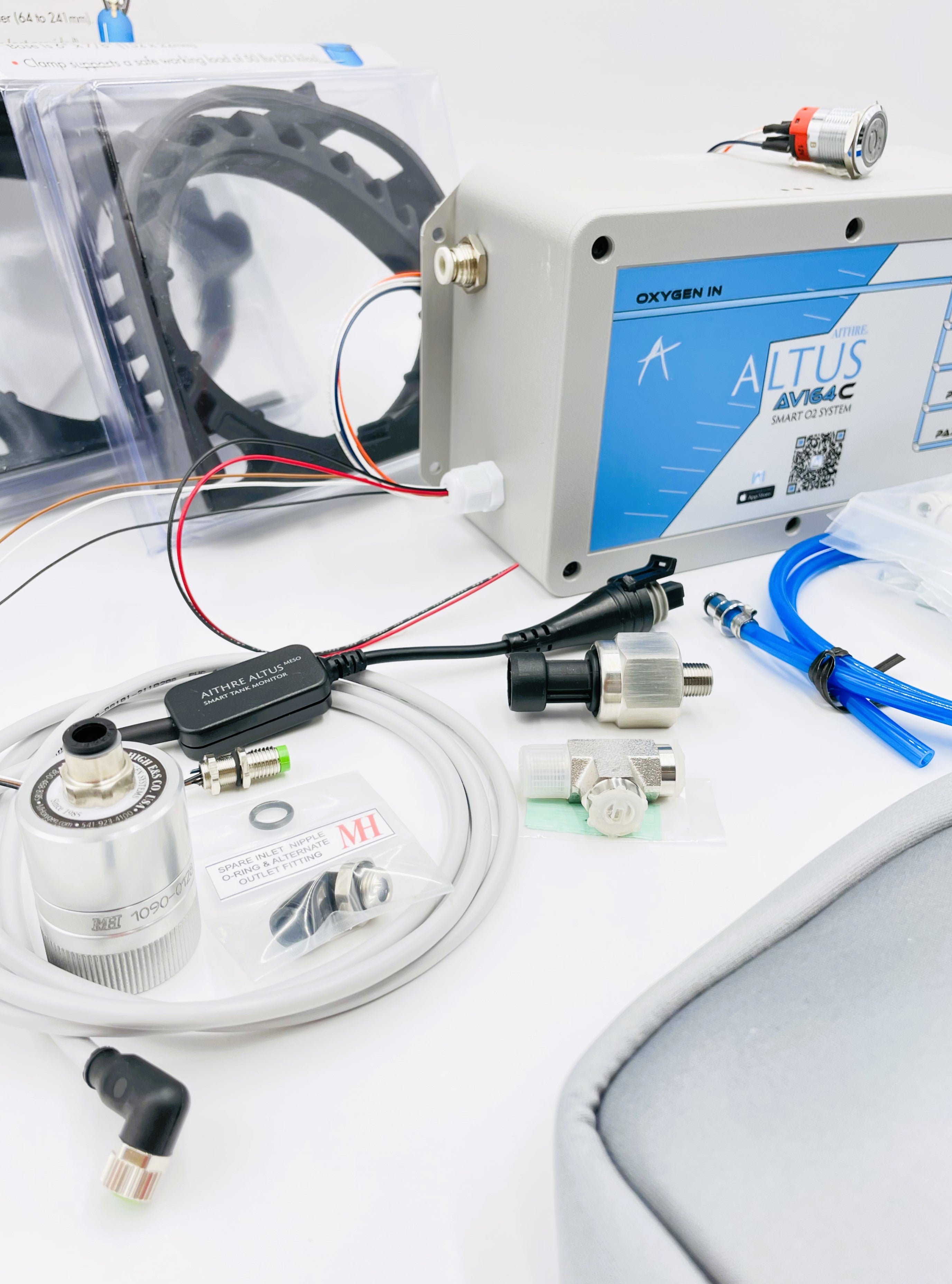 AVI64C 4-Place Smart Oxygen Systems for Certified Aircraft with Healthview