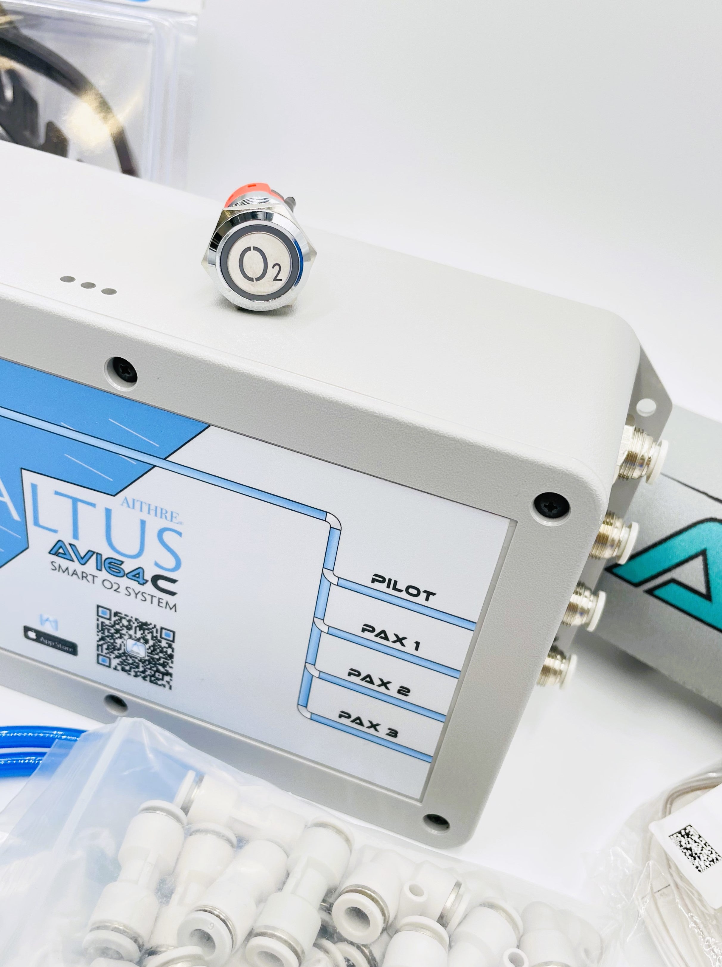 AVI64C 4-Place Smart Oxygen Systems for Certified Aircraft with Healthview