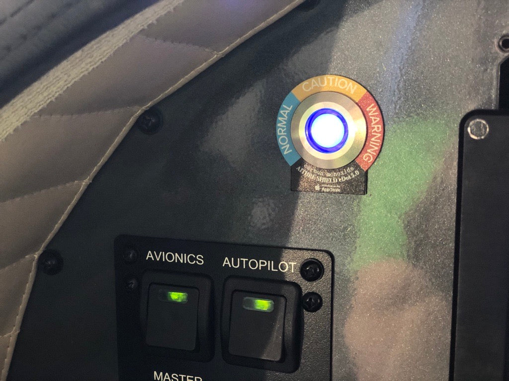 Shield eDot 5.0 CO Detector - FAA Part 23 Approved - Panel LED indicator - w/ iOS App