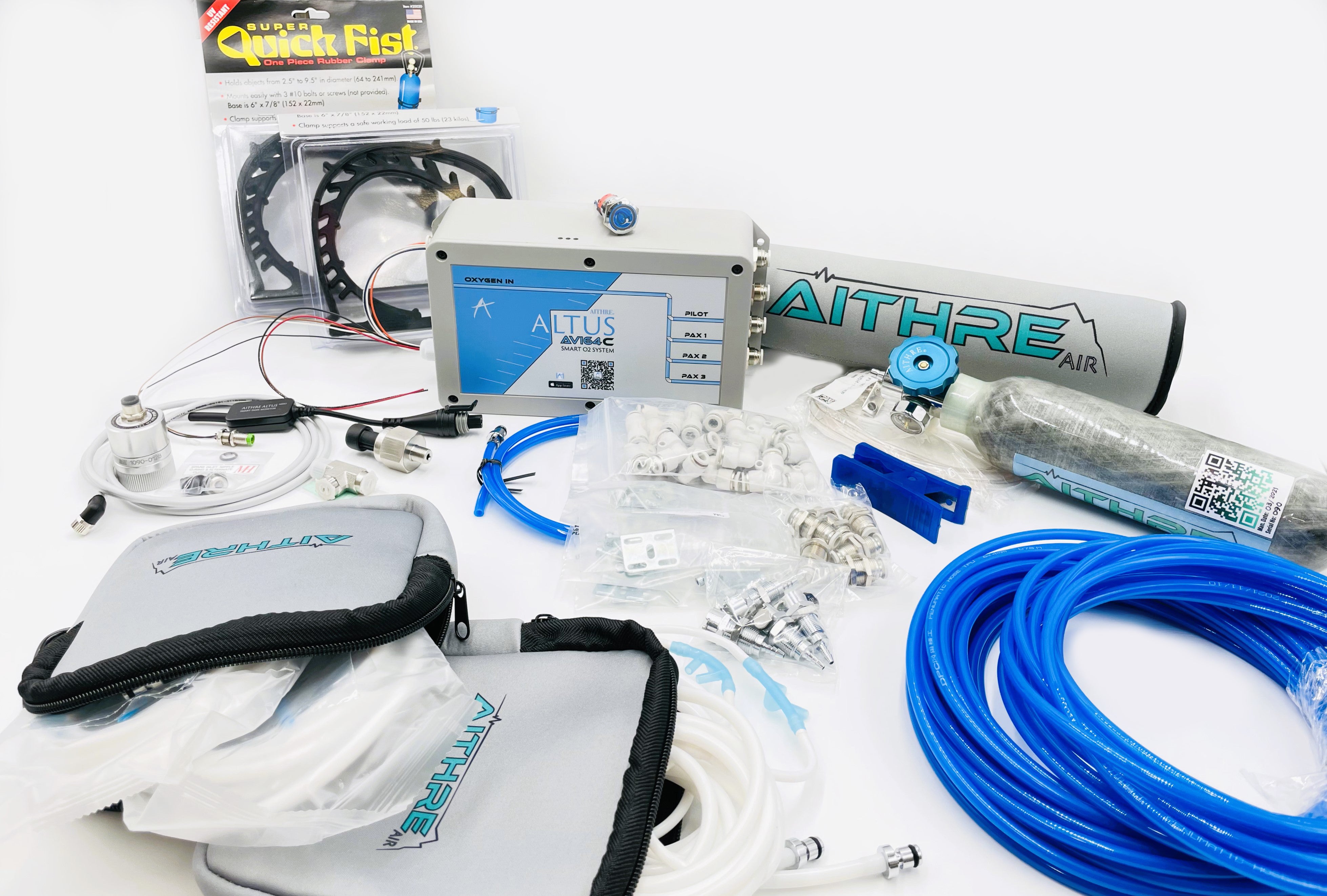 AVI64C 4-Place Smart Oxygen Systems for Certified Aircraft with Healthview