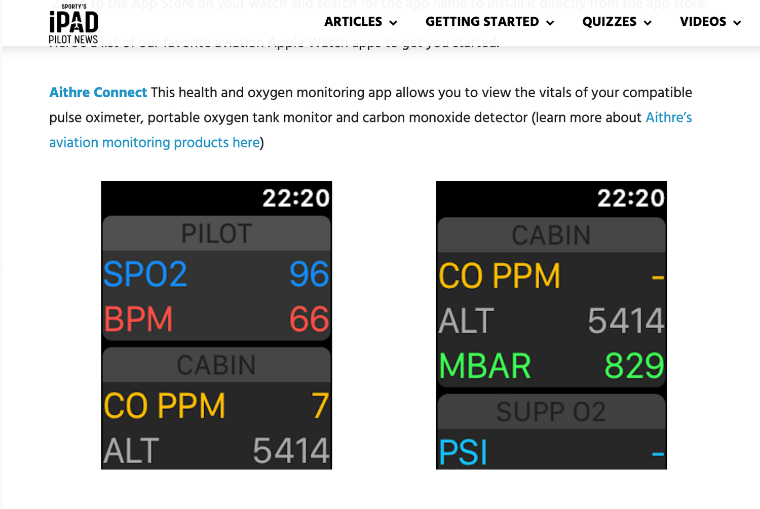 Sporty's iPad Pilot News - Top Aviation Apps for Apple Watch- Featuring Aithre Connect!