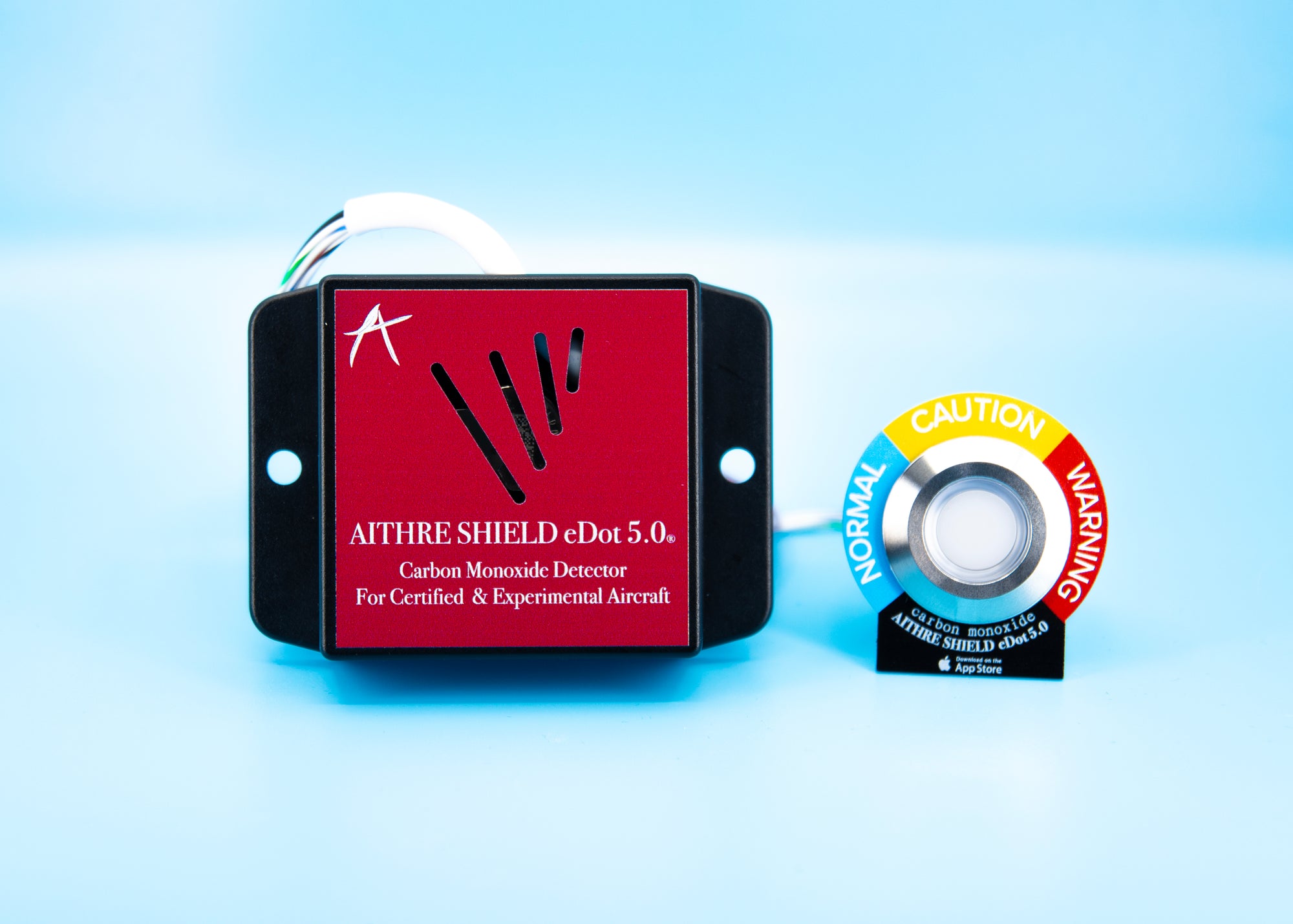 NEW PRODUCT LAUNCH!! Aithre Shield eDot 5.0 CO Detector - FAA Part 23 Approved - Panel LED indicator - with iOS App