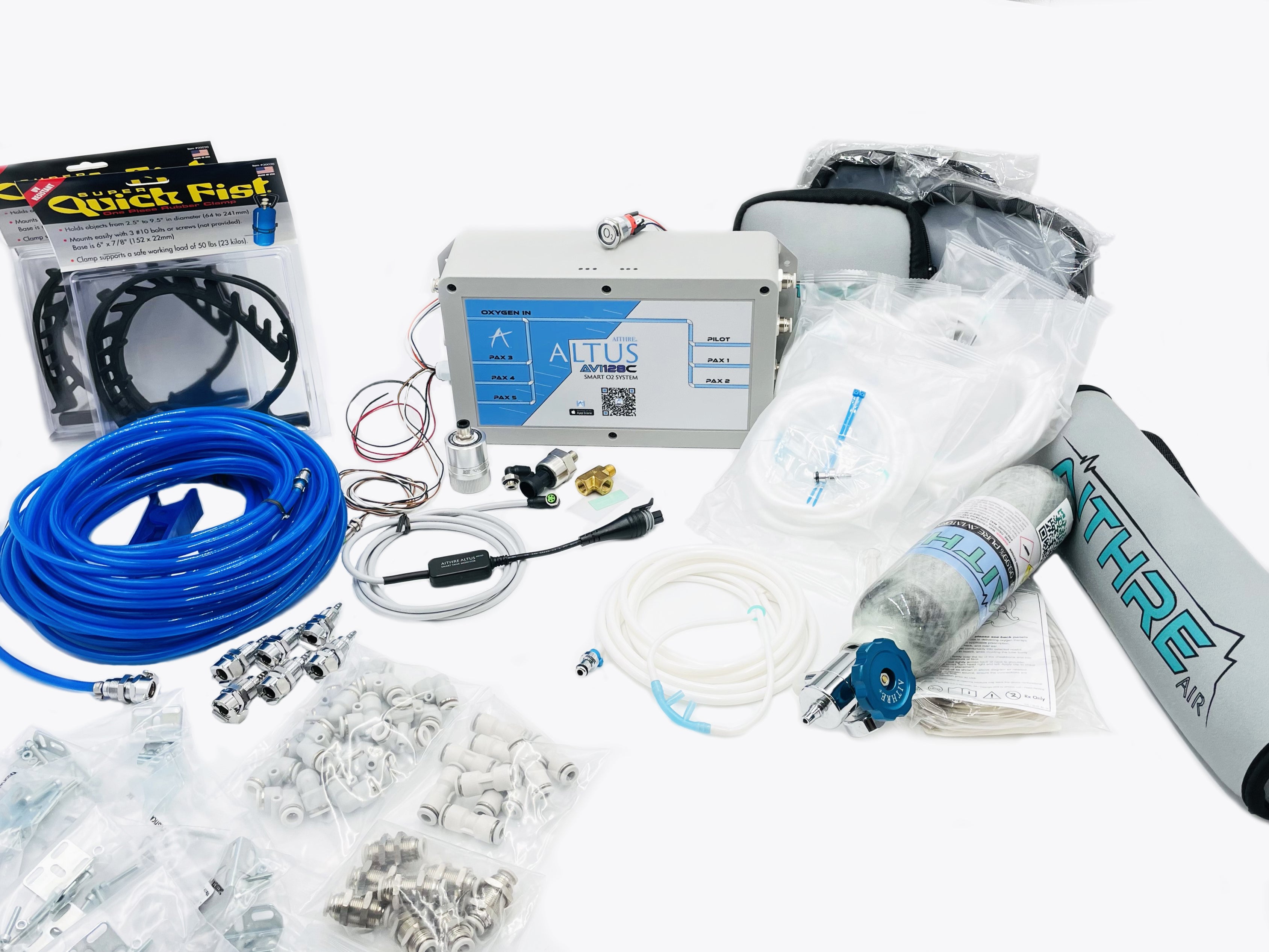 AVI128C 6-Place Smart Oxygen System for Certified Aircraft with Healthview