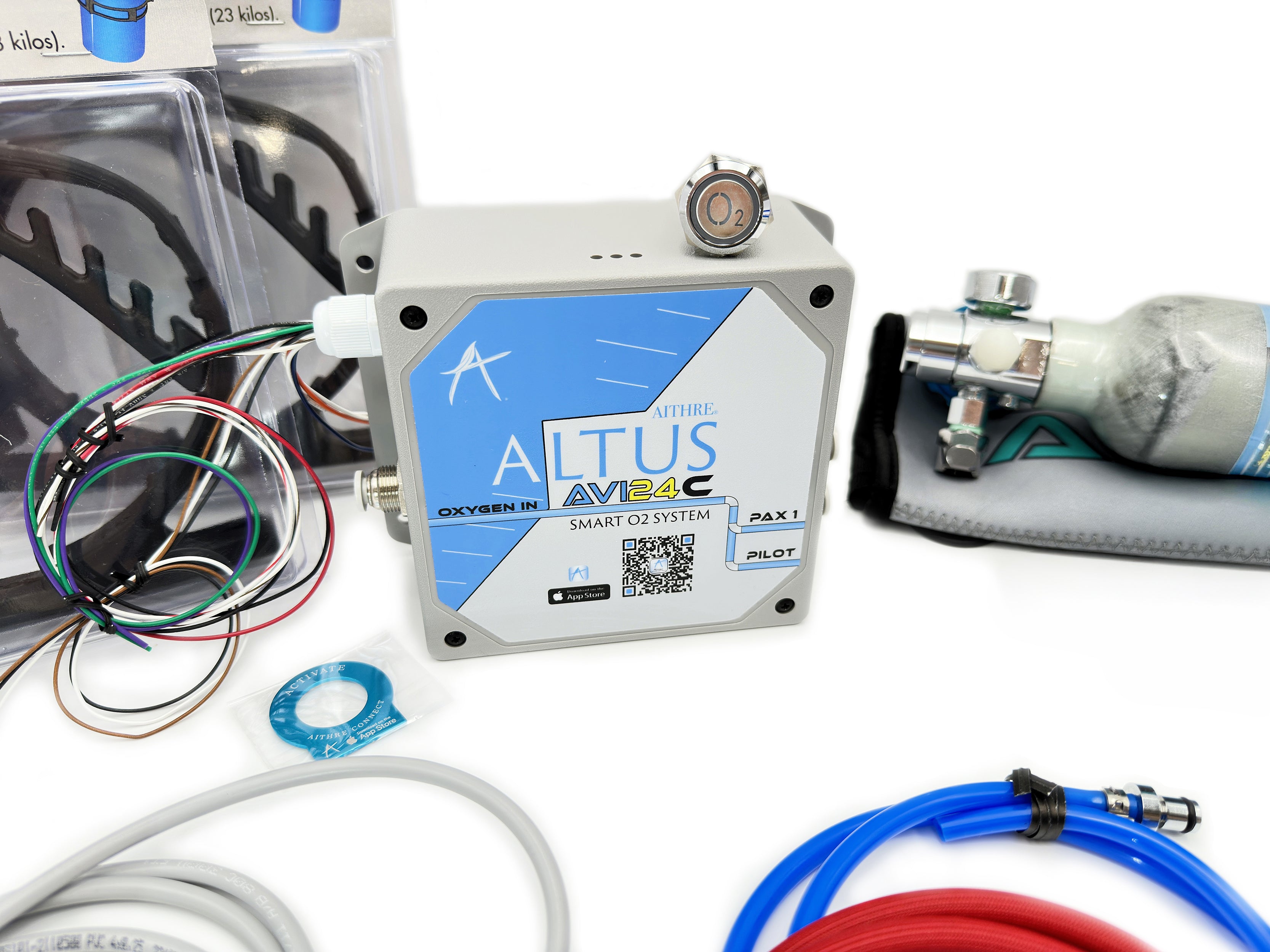 AVI24C 2-Place Oxygen System for Certified Aircraft