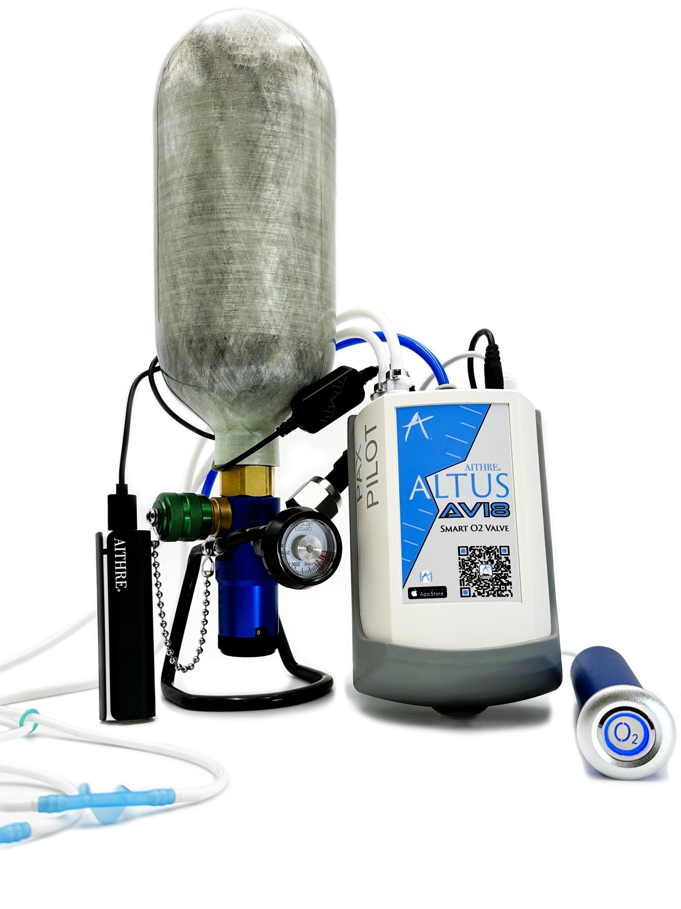 AVI8 2-Place Smart O2 Valve with 152L Bottle and Altus Meso