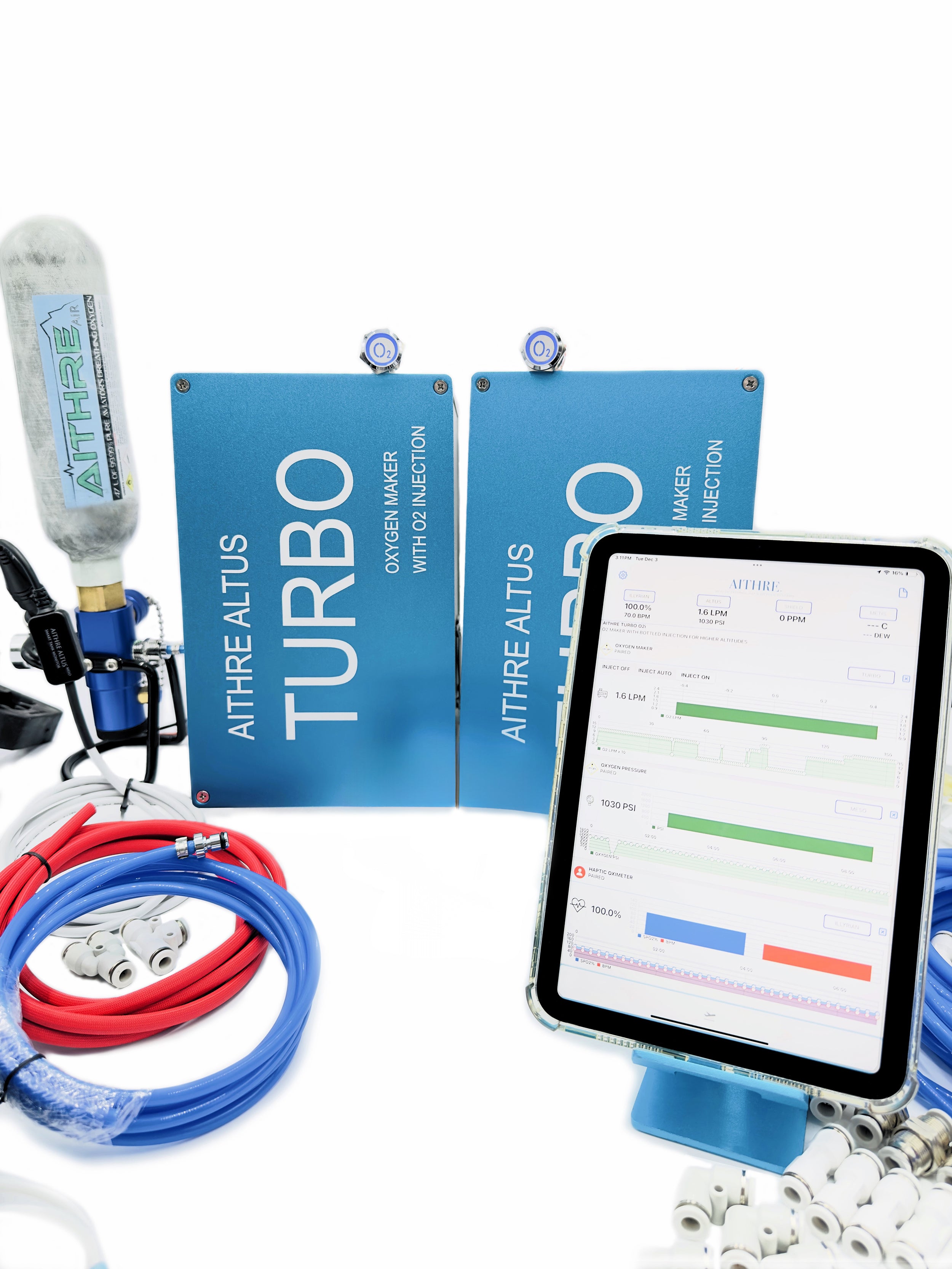 Aithre Twin Turbo Oxygen Maker Installed - O2 Injection (O2i) - 4-Place